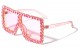 Rhinestone Oversized Squared Sunglasses rh-3246