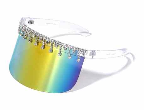 Rhinestone Visor Sunglasses rh-3247-clr