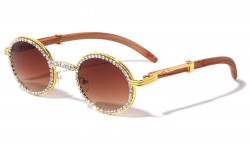 Rhinestone Semi Rimless Frame Shades rs1982