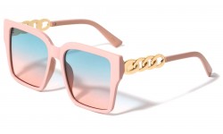 Retro Cat Eye Chain Temple Sunglasses p30436