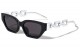 Large Chain Temple Angular Cat Eye p30426
