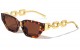 Large Chain Temple Angular Cat Eye p30426