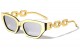 Large Chain Temple Angular Cat Eye p30426