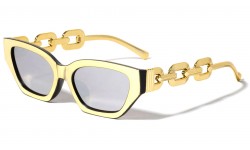 Large Chain Temple Angular Cat Eye p30426