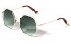 Metallic Octagon Frame Sunglasses m10604
