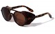 Round Leather Side Shield Sunglasses p30379