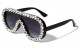 Rhinestone Flat Top Shield Aviator rh-3252
