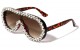 Rhinestone Flat Top Shield Aviator rh-3252