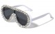 Rhinestone Flat Top Shield Aviator rh-3252
