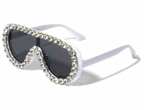 Rhinestone Flat Top Shield Aviator rh-3252