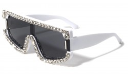 Lion Rhinestone Flat Top Shield Rectangle rh-3251