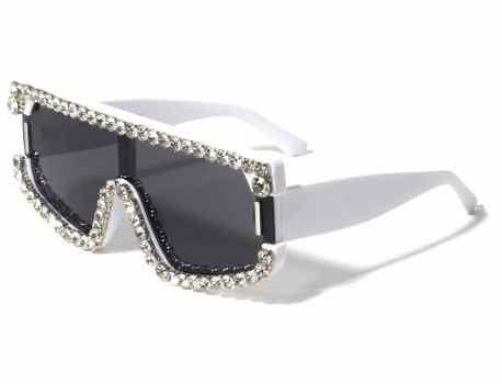 Lion Rhinestone Flat Top Shield Rectangle rh-3251