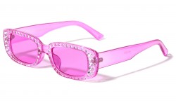 Rhinestone Rectangle Sunglasses rh-3263