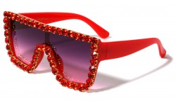 Rhinestone Square Frame Sunglasses rs1977