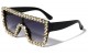 Rhinestone Square Frame Sunglasses rs1977