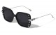 Rhinestone Semi Rimless Frame Shades rs1982