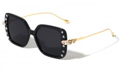 Rhinestone Semi Rimless Frame Shades rs1982