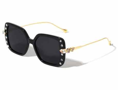 Rhinestone Semi Rimless Frame Shades rs1982