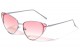 Metallic Cateye  Color Lens Sunglasses m10691-co