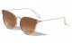 Metallic Cat Eye Frame Sunglasses m10214-ft
