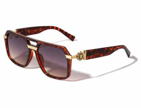 Lion Fashion Modern Squared Aviators Sunglasses lh-p4118