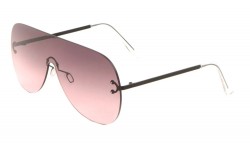 Rounded Rimless Sunglasses m10544-oc