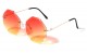 Metallic Rimless Octagon Frame m10584-oc