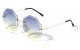 Metallic Rimless Octagon Frame m10584-oc