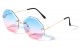 Metallic Rimless Octagon Frame m10584-oc