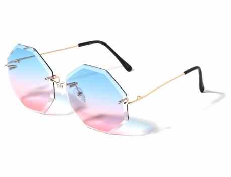 Metallic Rimless Octagon Frame m10584-oc