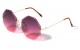 Metallic Rimless Octagon Frame m10584-oc