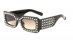 Rhinestone Square Thick Temple Frame rh-3201