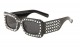 Rhinestone Square Thick Temple Frame rh-3201