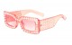 Rhinestone Square Thick Temple Frame rh-3201