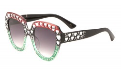 Rhinestone Butterfly Frame Sunglasses rh-3216