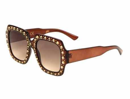 Rhinestone Square Frame Sunglasses rh-3231