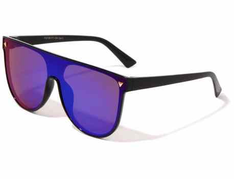 Plastic Oversized Shield Splatter Sunglasses p6692