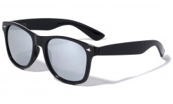 Classic Mirrored Lens Sunglasses w-1-blk-mr