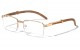 Wood Patterns Clear Lens Glasses m4003-clr