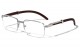 Wood Patterns Clear Lens Glasses m4003-clr