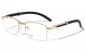 Wood Patterns Clear Lens Glasses m4003-clr