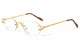 Rimless Rectangle Clear Lens Glasses m4035-clr