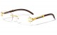 Rimless Wood Patterns Clear Lens m4050-clr