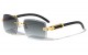 Rimless Diamond Edge Wood Temple m4054