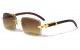 Rimless Diamond Edge Wood Temple m4054