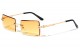 Rimless Beveled Rectangle Sunglasses m10866