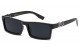 Locs Rectangular Black Sunglasses loc-xxl91263-bk