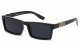 Locs Rectangular Black Sunglasses loc-xxl91263-bk