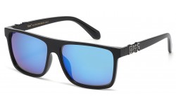 Locs Square Mirror Lens Sunglasses loc91296-bkcm