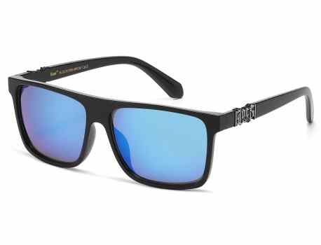Locs Square Mirror Lens Sunglasses loc91296-bkcm